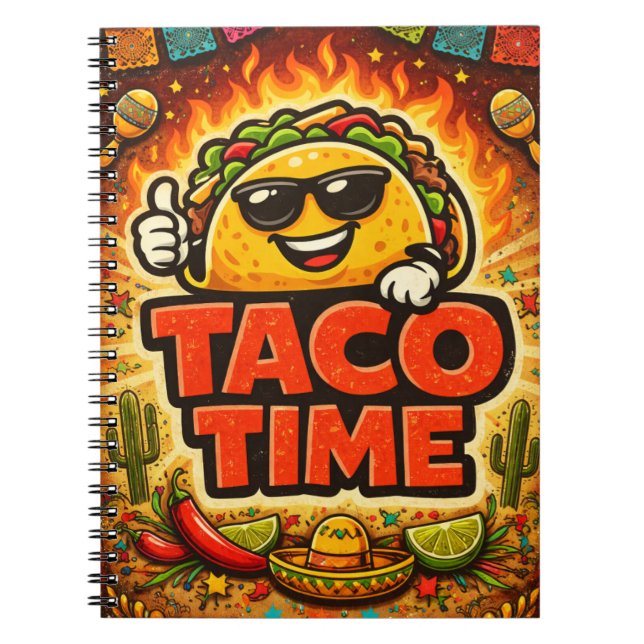 Carnet Taco Time - Fiesta Fiasco - Les Fans de Nourriture (Devant)
