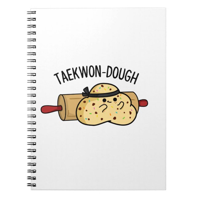 Carnet Taekwon-Dough Jeu de mots drôle de pâtisserie  (Devant)
