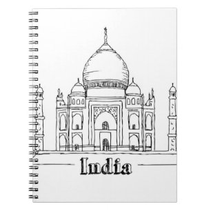 Carnet Taj Mahal Vacances Dessin Vacances Art Voyage