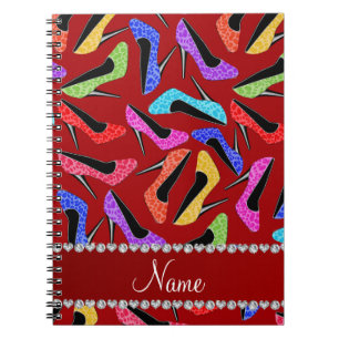 Carnet Talons hauts rouges nommés personnalisés de
