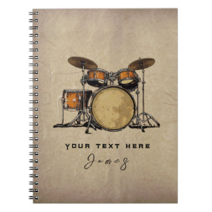 Carnet Tambour Vintage à tambour personnalisé non