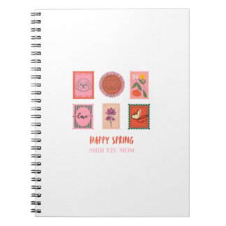 Carnet Tampon de printemps adorable shih tzu