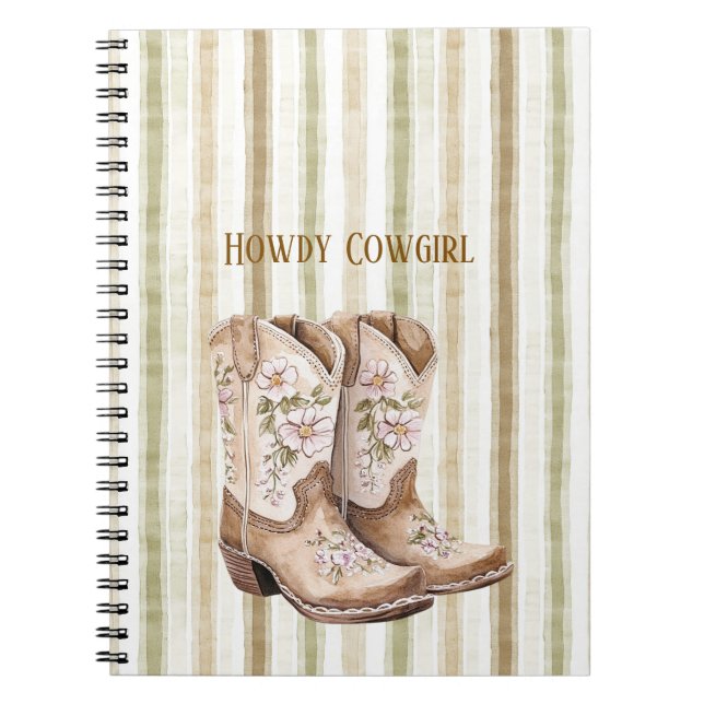 Carnet Tan Brown Blush Pink Floral Cowgirl Boots (Devant)