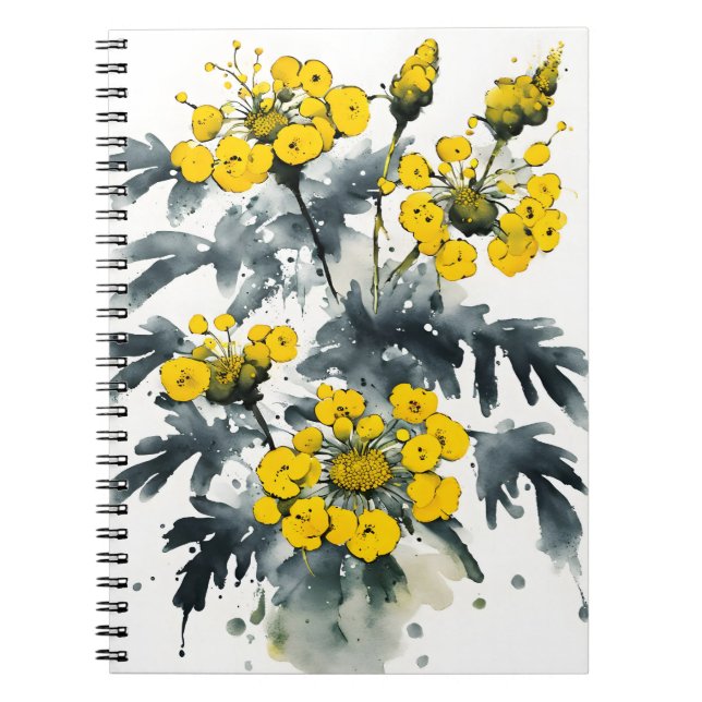 Carnet Tanaisie - Fleurs aquarelle (Devant)