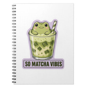 Carnet Tant de Vibes Matcha Mignon Frogue Kawaii