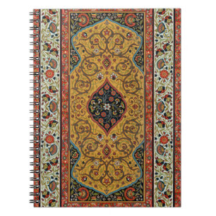 Carnet Tapis Élegant Tapisserie Perse Antique Riche