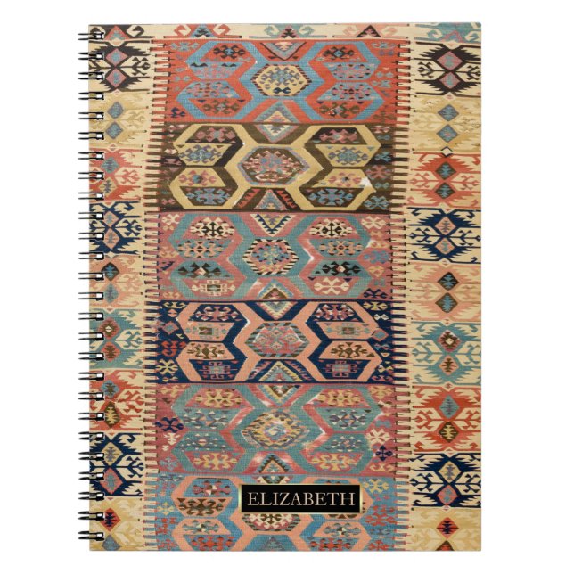 Carnet Tapis Kilim Oriental Perse Turc Cadre (Devant)