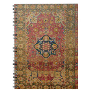Carnet Tapis persan asiatique Kashan en or rouge