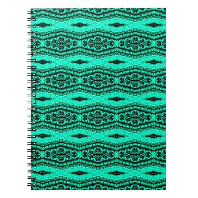 Carnet Tapis persan ikat vert clair. Ethnique (Devant)