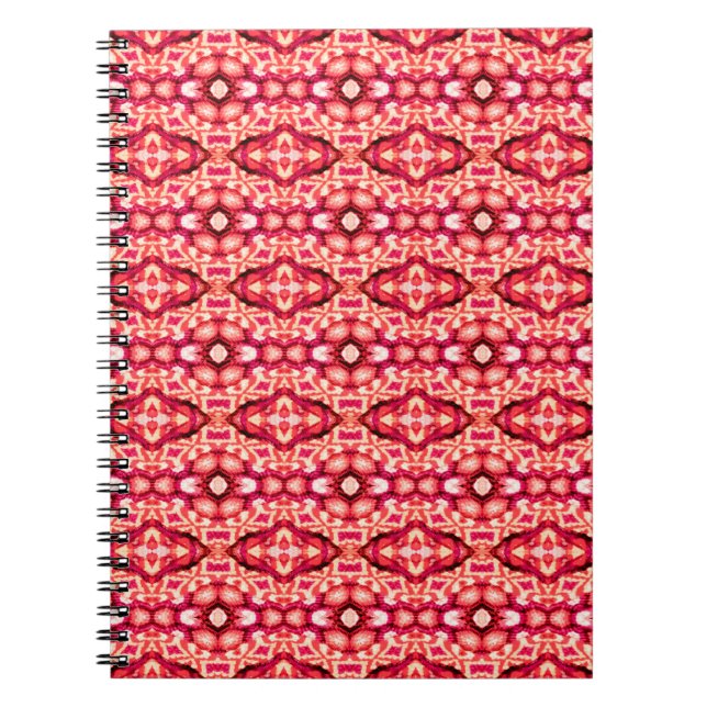 Carnet Tapis perse sans couture rouge. Texture ethnique a (Devant)
