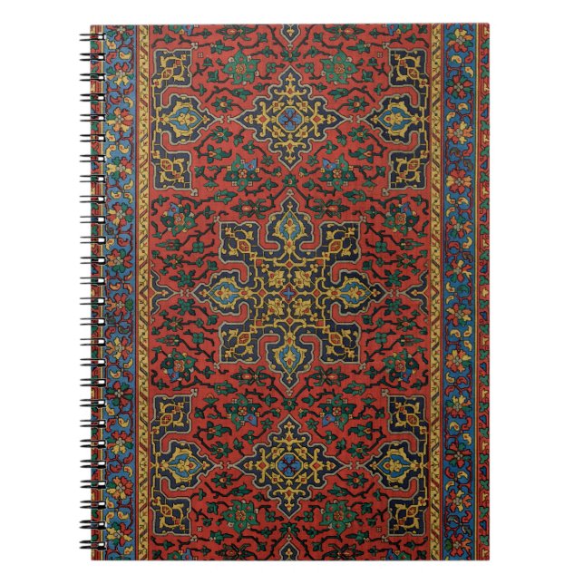 Carnet Tapis Perse Tapis Rouge Bleu classique (Devant)