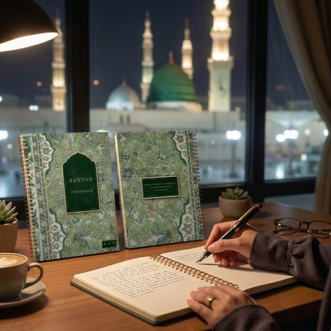 Carnet Tapis vert de la Rawdah de Madinah islamique (Créateur téléchargé)