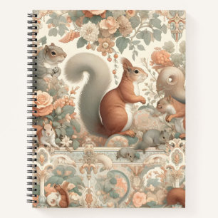 Carnet Tapisserie d'écureuil de la forêt victorienne