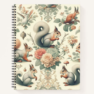 Carnet Tapisserie d'écureuil de la forêt victorienne