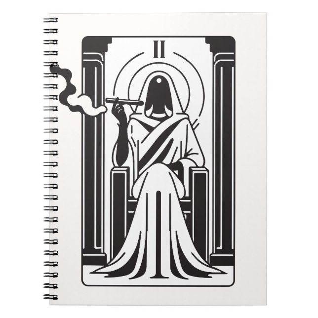 Carnet Tarot Grande Prêtresse Fumée de Weed Occulte (Devant)