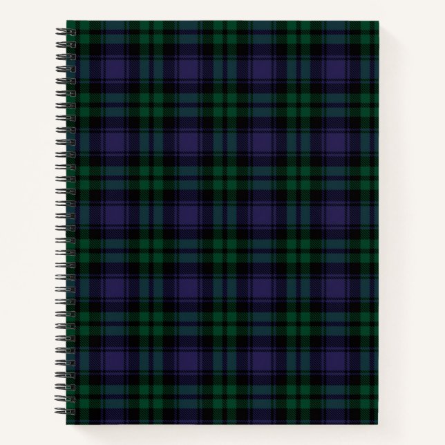 Carnet Tartan Black Watch, Carreaux (Devant)