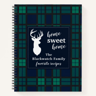 Carnet Tartan Blackwatch Plaid Recettes Famille de Vacanc