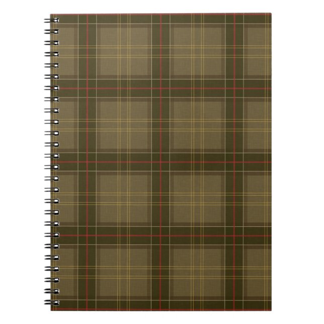 Carnet Tartan Classique en Tabac (Devant)
