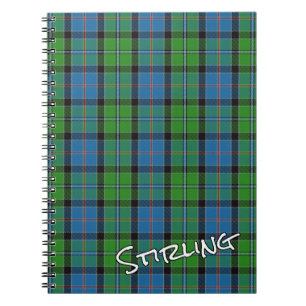 Carnet Tartan du clan d'honneur écossais Stirling