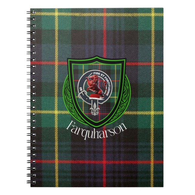 Carnet Tartan et blason du clan écossais Farquharson (Devant)