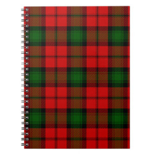 Carnet Tartan Kerr rouge vert carreaux