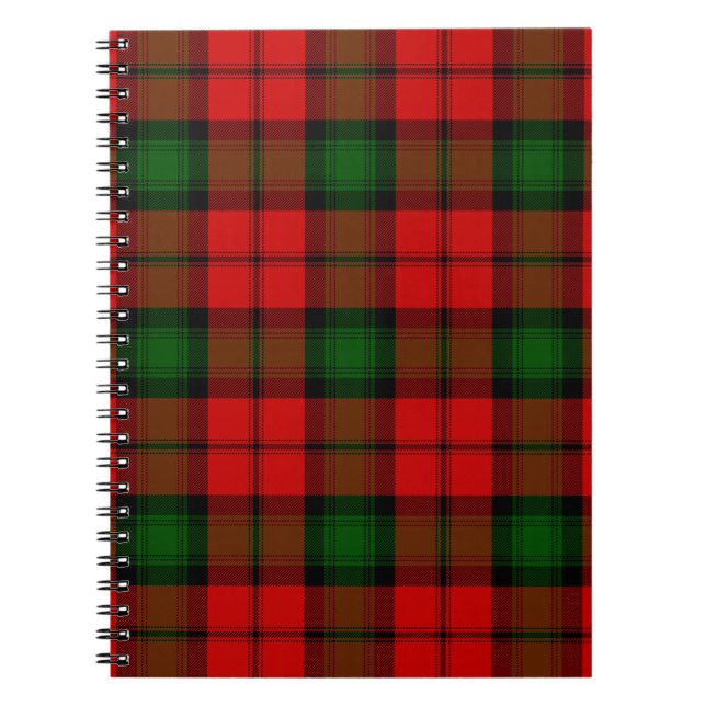 Carnet Tartan Kerr rouge vert carreaux (Devant)