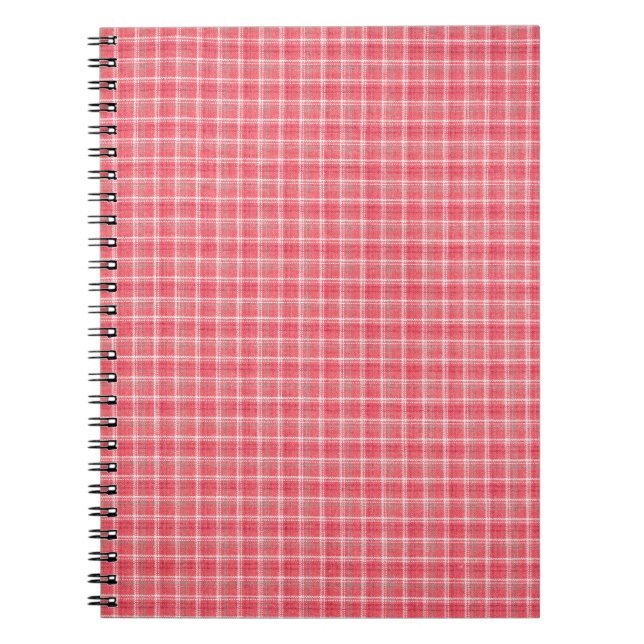 Carnet Tartan rouge rétro plaid : motif sans soudure. (Devant)