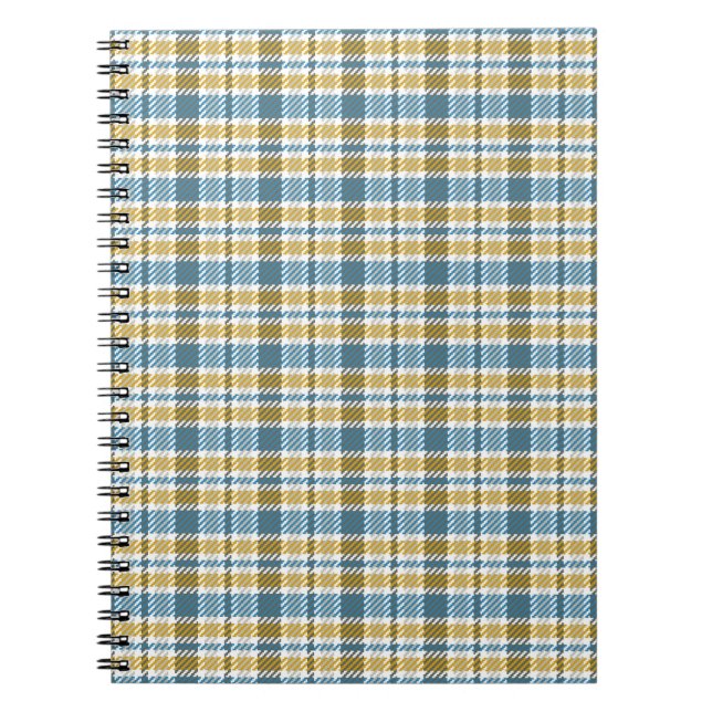 Carnet Tartan sans joint, motif. Arrière-Plan. Vinta (Devant)