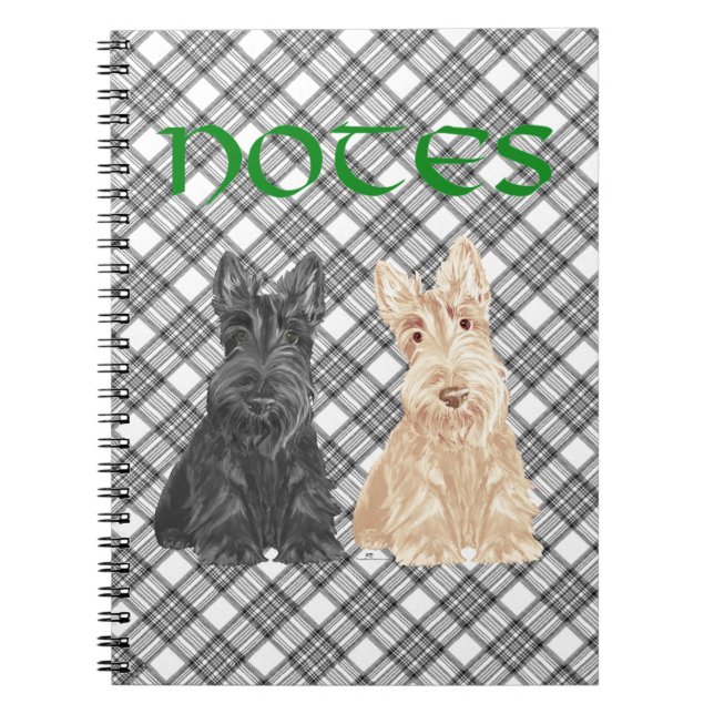 Carnet Tartan Scotties (Devant)