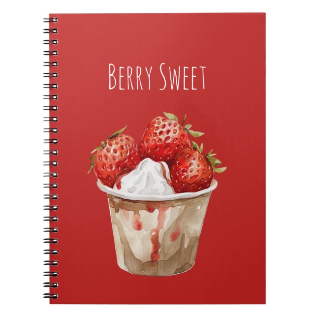 Carnet Tasse de fraises sucrées aux fruits rouges (Devant)