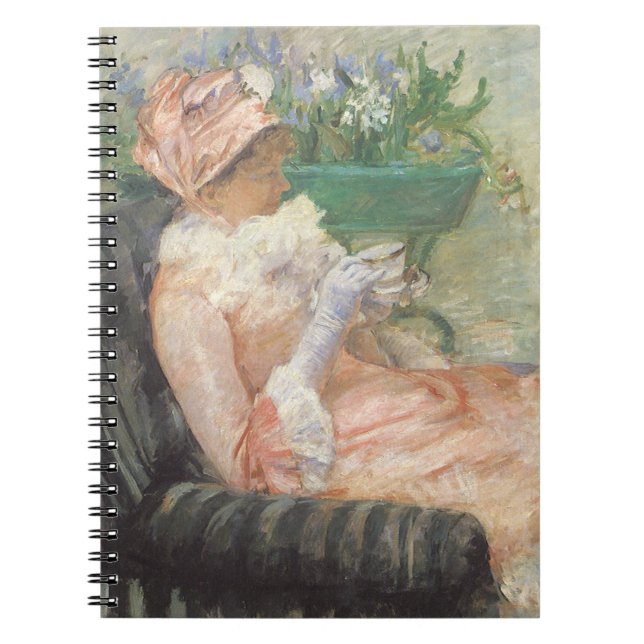 Carnet Tasse de thé de Mary Cassatt, impressionnisme Vint (Devant)