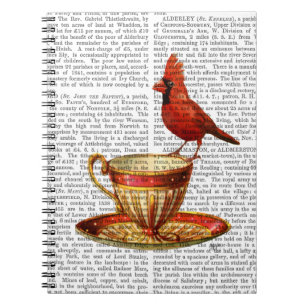 Carnet Tasse de thé et cardinal rouge