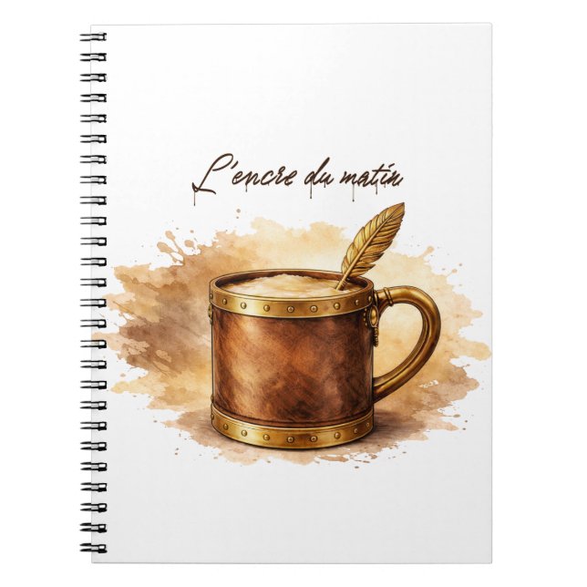 Carnet Tasse l'encre du matin (Devant)