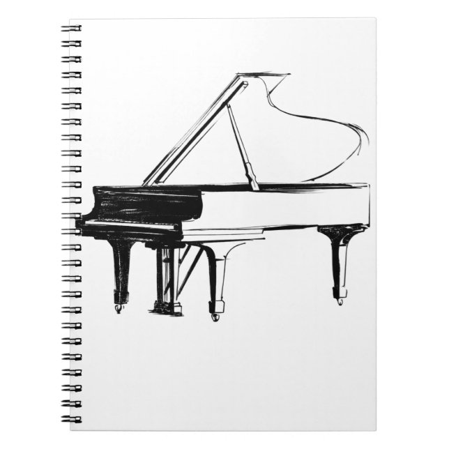 Carnet Tasse Sketch Piano (Devant)
