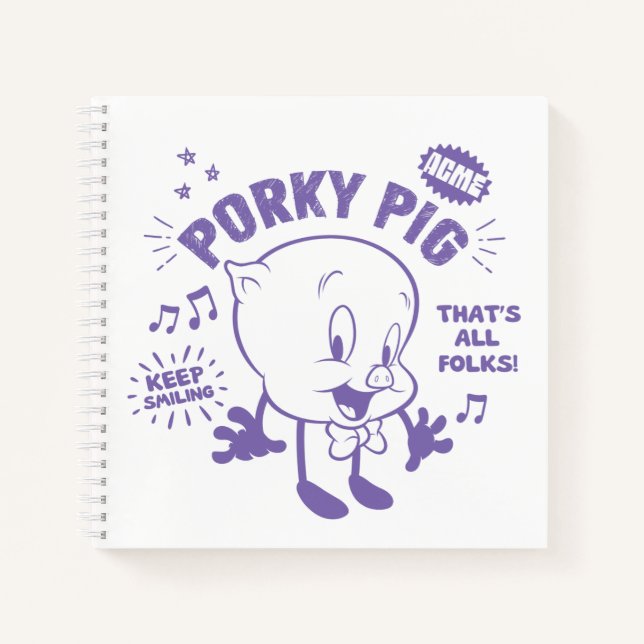 Carnet Tasty Retro Porky Pig (Devant)