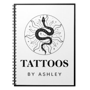 Carnet Tatouage Artiste Serpent Illustration Cosmique Mys