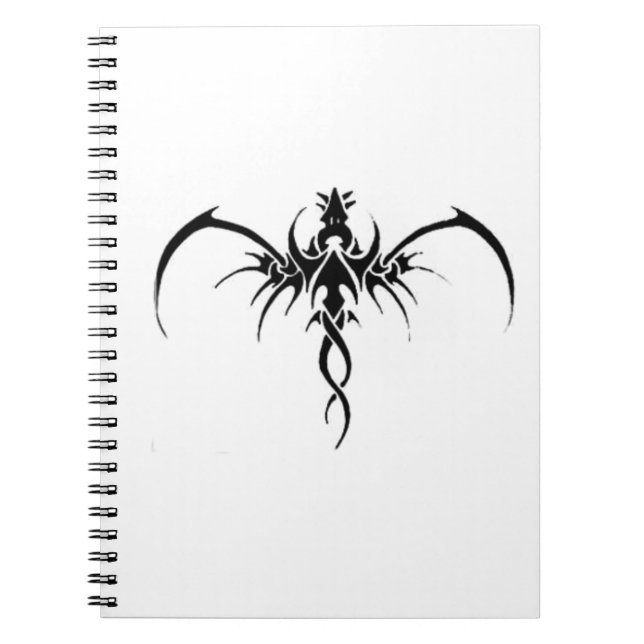 Carnet tatouage de dragon noir (Devant)
