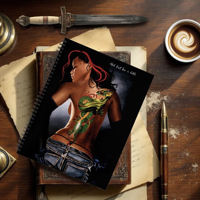 Carnet Tatouage de femme dragon de fantasy gras (Créateur téléchargé)