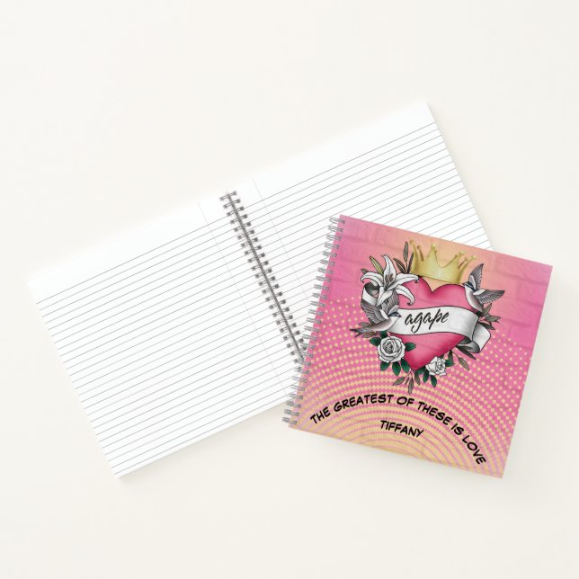 Carnet Tatouage de graffiti d'amour agape  (Intérieur)