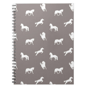 Carnet Taupe d'impression de cheval