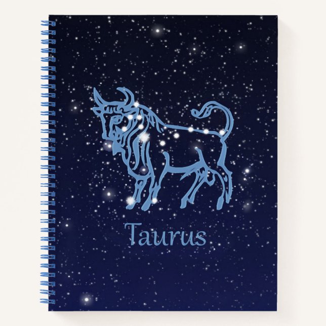 Carnet Taurus Constellation and Zodiac Sign with Stars (Devant)