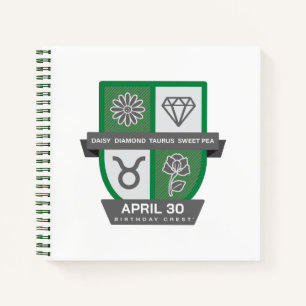 Carnet Taurus Crest d'anniversaire™ pour 20-30 avril