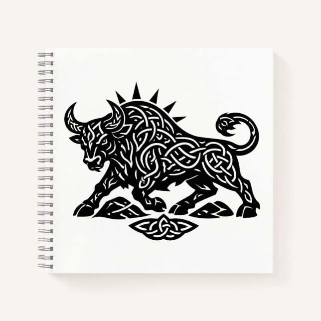 Carnet Taurus Sceau du Taureau — Encre de zodiaque liée à (Devant)
