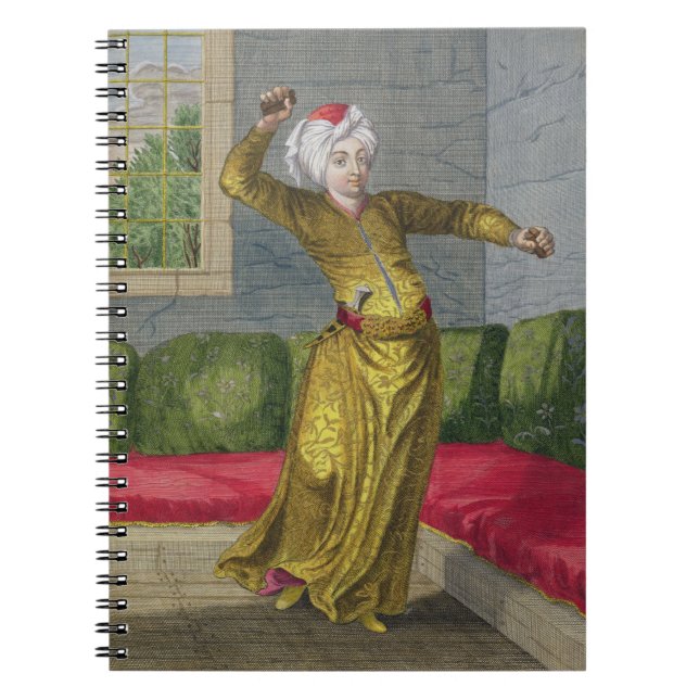 Carnet Tchingui, danseur turc, XVIIIème siècle (gravure) (Devant)