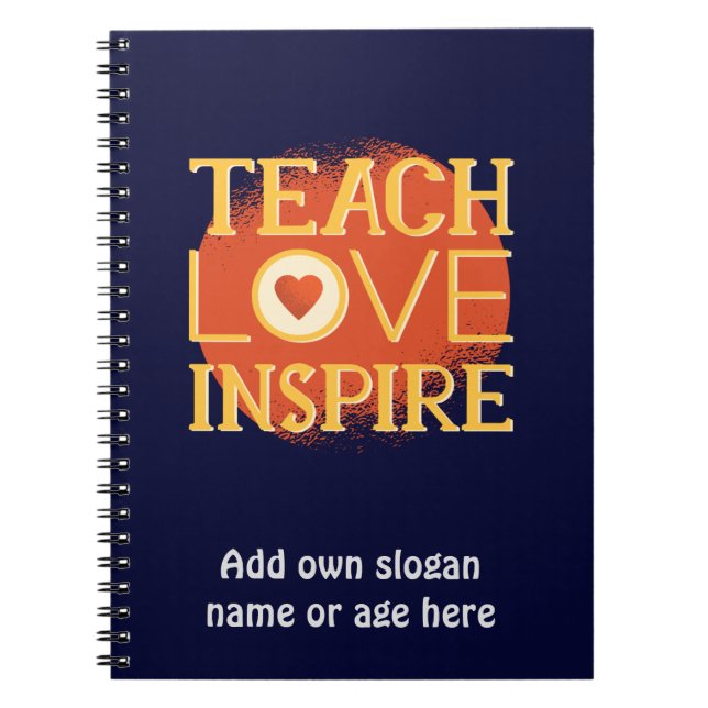 Carnet Teach Love Inspire - LES ENSEIGNANTS CITENT DES DI (Devant)
