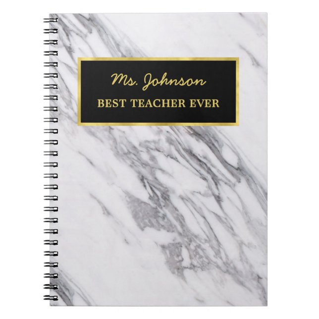 Carnet Teacher Appreciation Gift | Texture blanche (Devant)