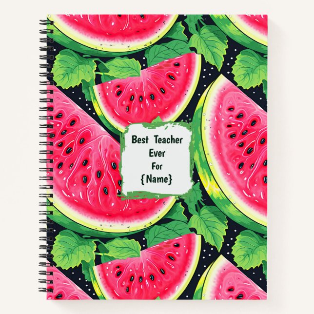 Carnet Teacher Appreciation Personalized Watermelon  (Devant)
