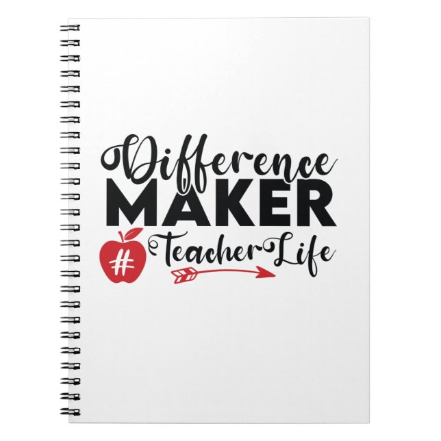 Carnet Teacher Art Difference Maker Teacher Life (Devant)