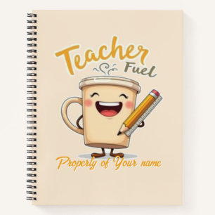 Carnet Teacher Carburant Funny Coffee Cup Design