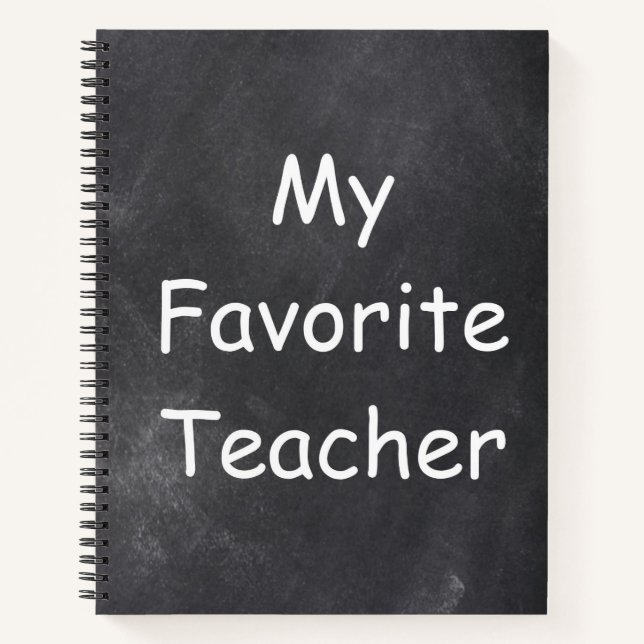 Carnet Teacher Chalkboard Design Venin Idea (Devant)